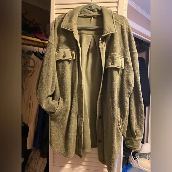 Olive Green Ruby Jacket from Free People - Picture 1 of 8